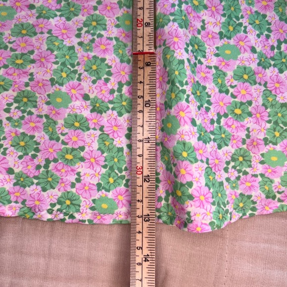 Zara‎ Floral Pink and Green Summer Mini Skirt. Women's Medium - Picture 6 of 6